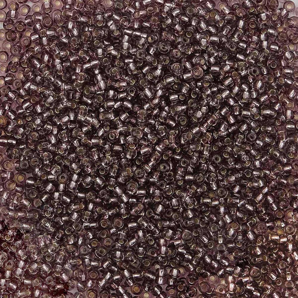 Бисер Preciosa 10/0 (2.3 мм), 500 г, прозрачный с серебр. центром, круг.отв., (27010) 331-19001-10/0