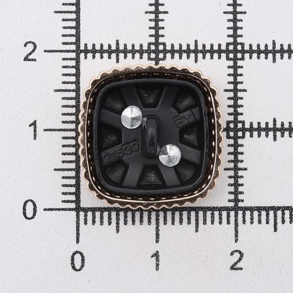 Пуговицы на ножке 28L=18 мм, металл, GD.Black (золото-черный), 10 шт, MP07