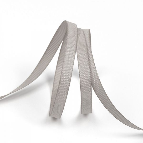 Лента репсовая (в рубчик) 6.0 мм, 012 (096) серый, уп. 27,4м