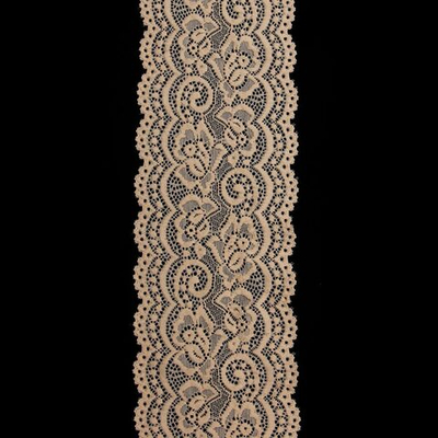 Кружево эластичное (стрейч) 100 мм / 3 метра, C180 бежевый