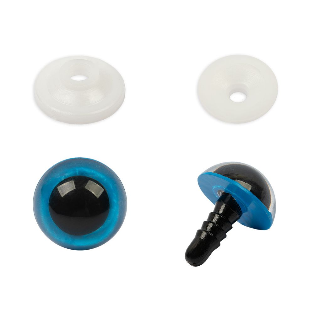 Глазки кукольные кристальные с фиксатором ⌀16 мм, 5х2 шт, синий, HobbyBe PGKS-16