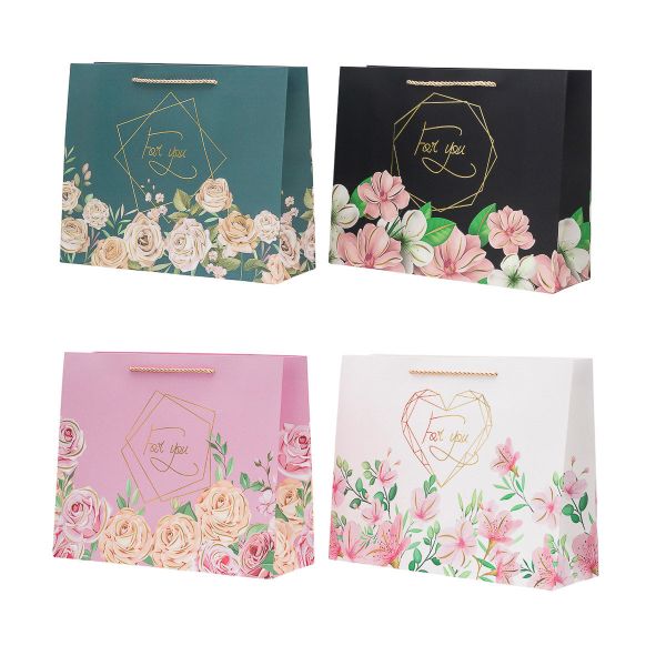 Набор подарочных пакетов Цветы For you 32х26х11см, 210 г/м², 4 шт