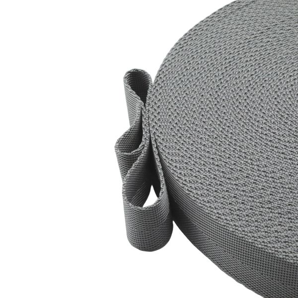 Стропа (ременная лента) 25 мм / 25 метров, толщ. 1.0 мм, [15.1 г/пог.м], 100% п/п, 33 серый