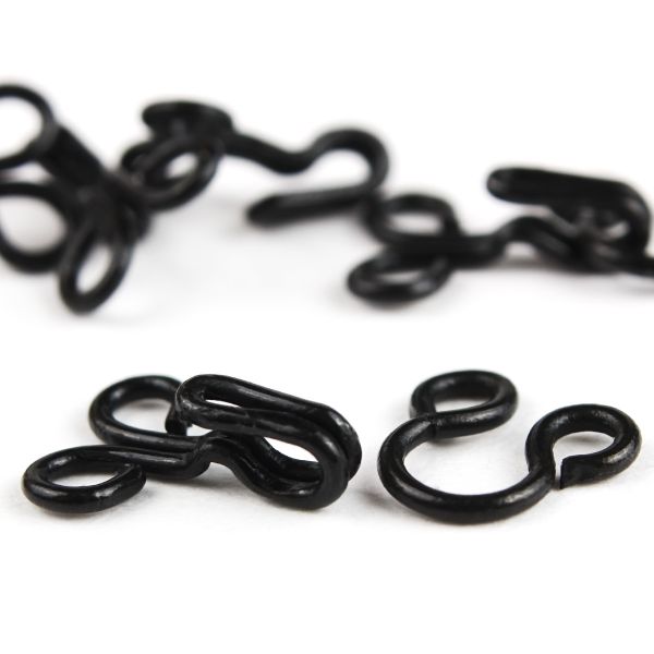 Крючки пришивные 9 мм, сталь, черные, 14 шт, Pony