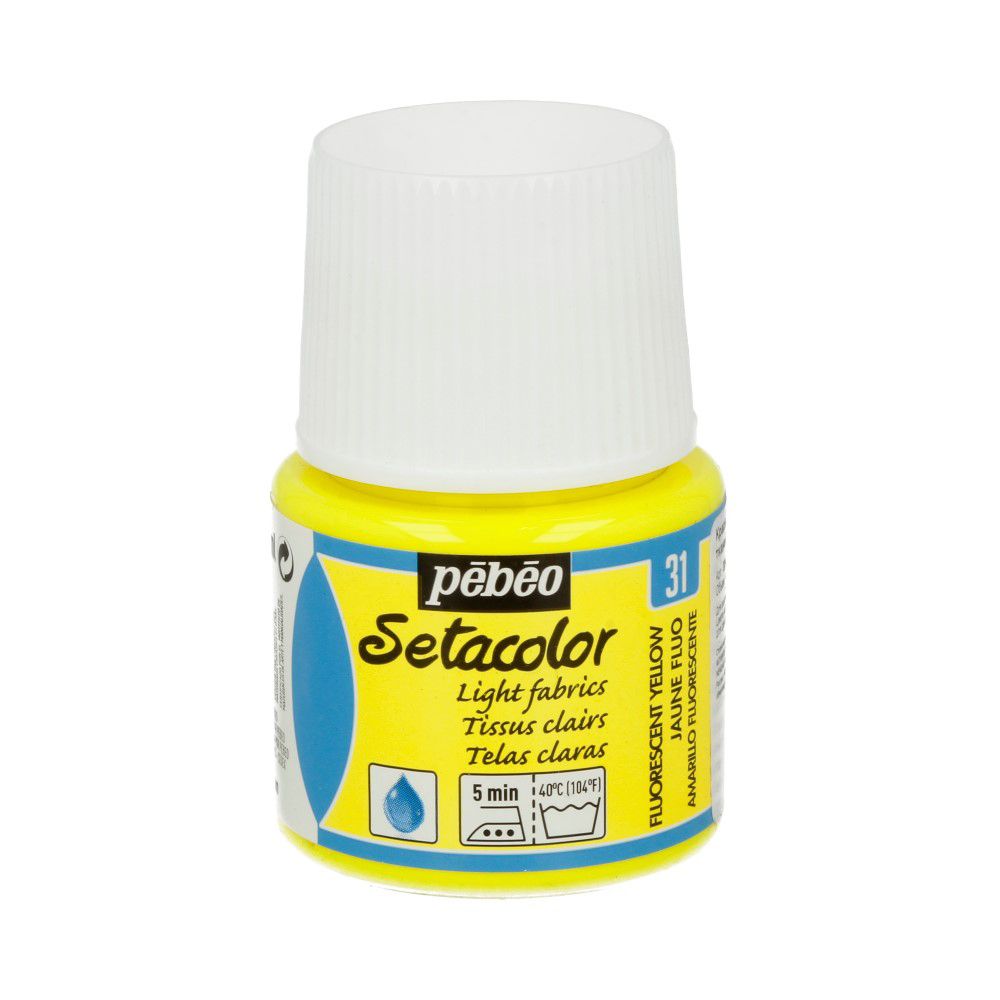 Краска для светлых тканей Setacolor 45 мл 329-031 желтый флуоресцентный, Pebeo