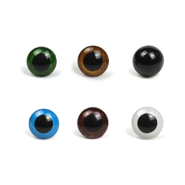 Набор глаз в органайзере винтовые пластик d18мм 48 шт с фикс №4