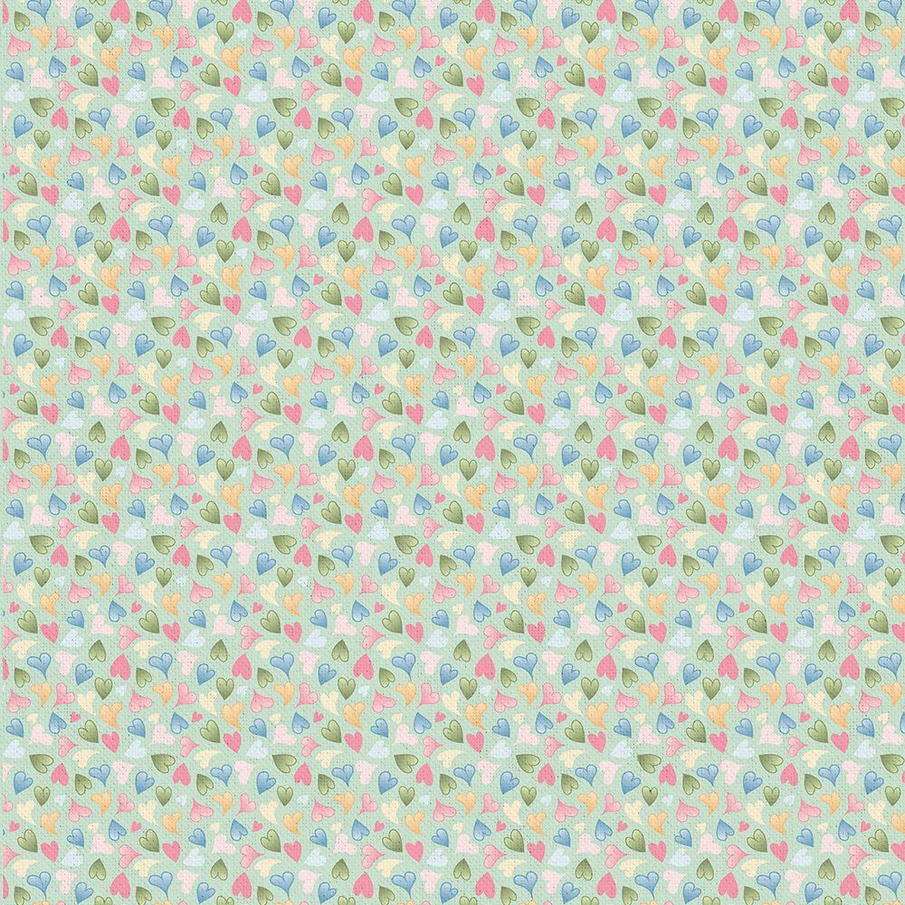 Ткань для пэчворка Peppy Нежная история, отрез 50х55 см, 146 г/м², НИ-28 зеленый, Peppy