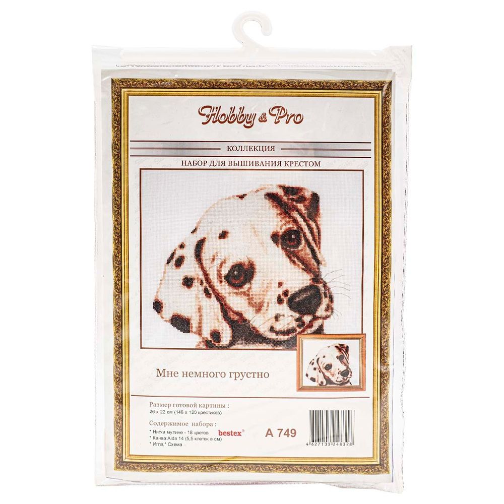 Набор для вышивания нитками Hobby&Pro, Мне немного грустно, 26х22 см