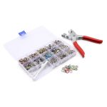 Сет №5 набор трикотажных кнопок 9,5 цвета в ассортименте и инструмент для установки, New Star