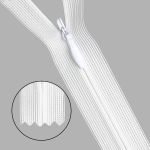 Молния потайная (скрытая) Т3 (3 мм) 1 зам., н/раз., 20 см, белый, 31201 / 20, 10 шт