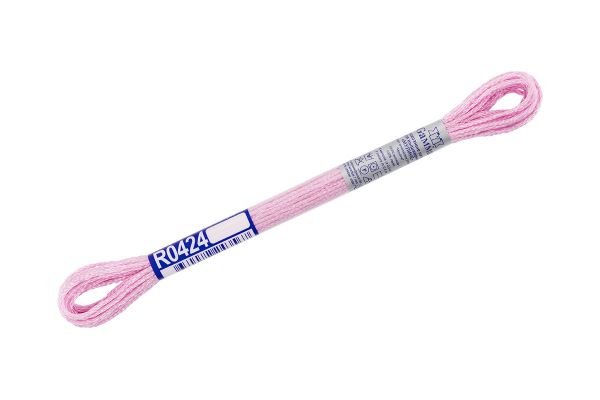 Мулине Gamma вискоза 100%, цв.R0424 розовый, 12 мотков по 8 метров