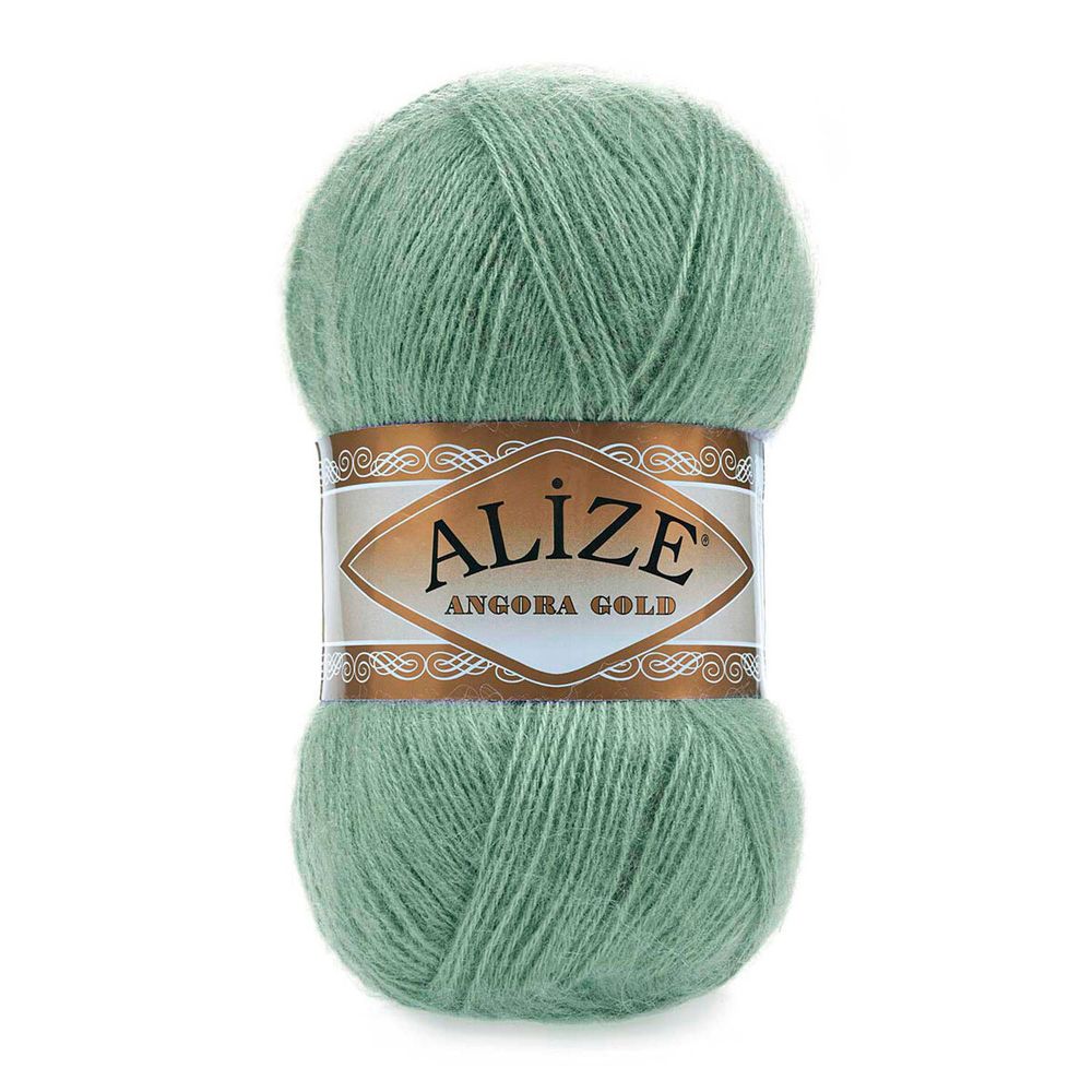 Пряжа Alize (Ализе) Angora Gold / уп.5 мот. по 100 г, 550м, 180 зеленый миндаль A