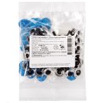 Глаза пластиковые с блестящей вставкой ⌀13 мм, 50 шт, синий, HobbyBe PGSB-13F