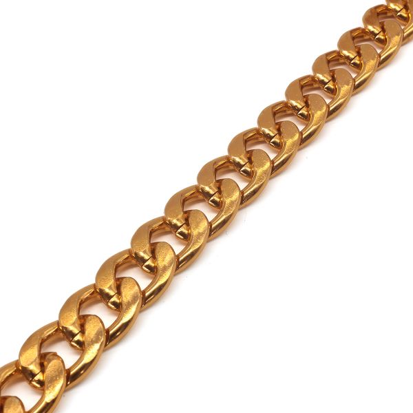 Цепь алюминиевая 20 мм, 13,5 мм, боб(10 м) (золото) K9363