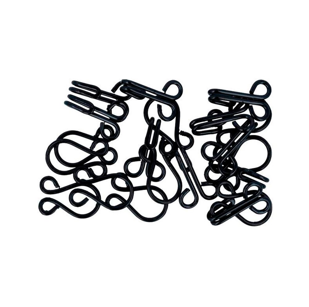 Крючки пришивные 15х8 мм, 12 шт, черный, KOH-I-NOOR 30 (6005 №1)