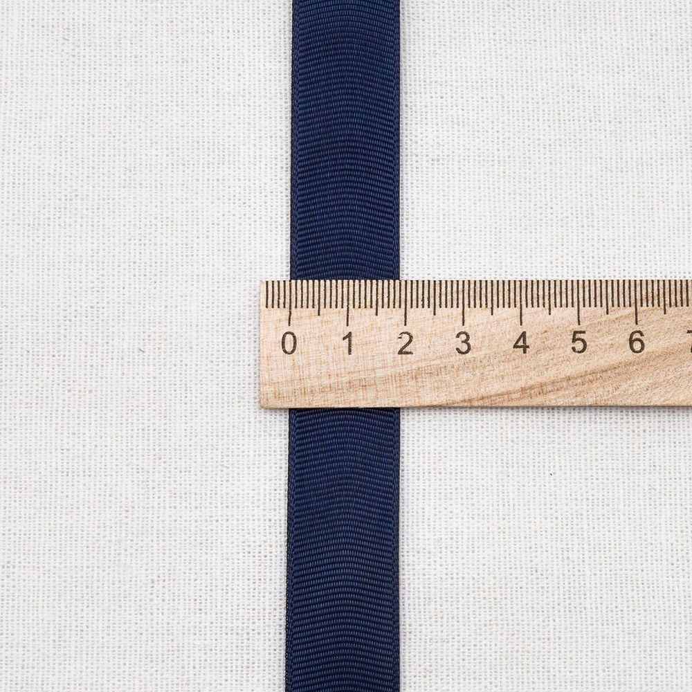 Лента репсовая (в рубчик) 20.0 мм, 159 индиго, уп.18,28 м