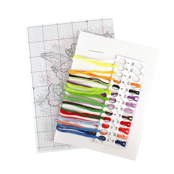 Набор для вышивания нитками МП Студия (Жар-птица), Романтичный дракон, 15х15 см