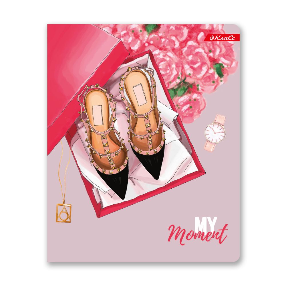 Тетрадь ученическая общая, выборочные блестки, A5+ 48 л. на скобе, белизна 100%, 10 шт, клетка, 000314 Девичьи грёзы, Светоч 48ТСК5_5_3_1