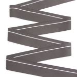 Резинка для мужских трусов и боксеров 35.0 мм / 25 метров, тканая мягкая, 24 г/м, т.серый/белый полоса