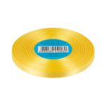 Лента атласная 1-сторонняя 6.0 мм / 33±2 метра, №015 желтый, в термоплёнке, Gamma