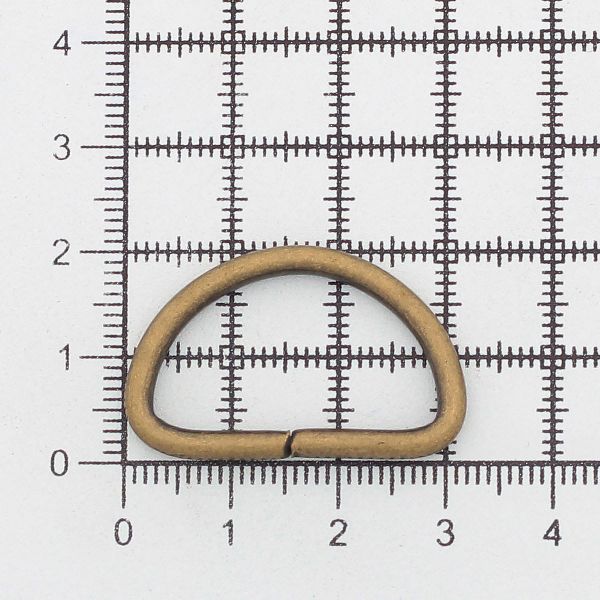 Полукольцо сварное металл внутр. 25 мм (внешн. 31х20 мм, ⌀3 мм), 100 шт, латунь ГР, 6071