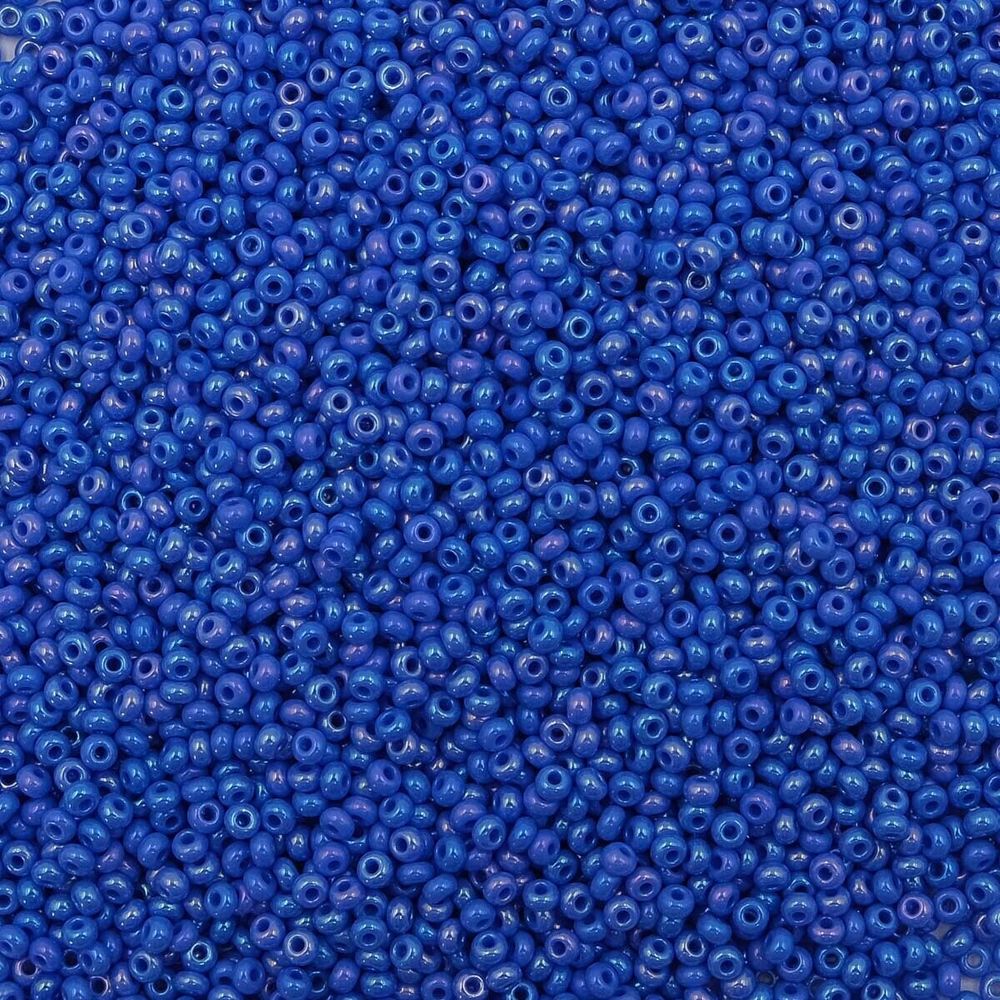 Бисер Preciosa непрозрачный с радужным покрытием 10/0 (2.3 мм), круг.отв., 50 г, (34040)