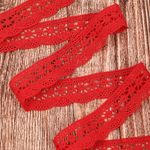 Кружево вязаное (тесьма) 27 мм / 10 метров, хлопок, TBY.1005 цв.F162 красный, Kruzhevo