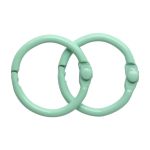 Кольца для альбомов разъемные металл 20 мм, 10 шт, мята, 5AS-102