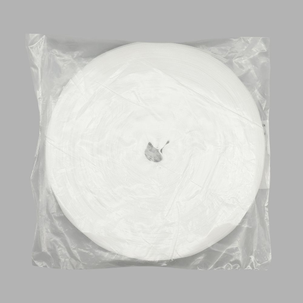 Лента (тесьма) шторная: сборка гармошка (1:2) 20 мм / 50 метров, (2 шнура), прозрачный, 200030