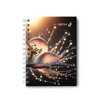 Записная книжка с твердым переплетом, глянцевая ламинация, на гребне A6 120 л. 4 шт клетка, Сквозь просторы 01589, ЗК226 Светоч