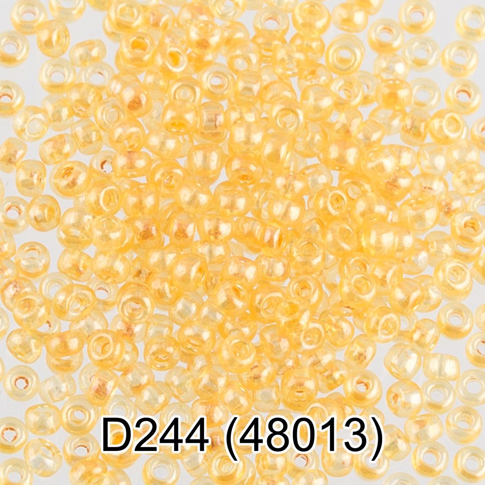 Бисер Gamma 10/0 (2.3 мм), 150 г (10х5 г), D244 желтый, 48013, круглый 4