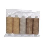 Нитки джинсовые бежевый ассорти 5 катушек 250м