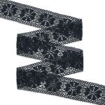 Кружево вязаное (тесьма) хлопковое 60 мм / 25 метров, рис.60.01.178 (т.синий) С3749Г17