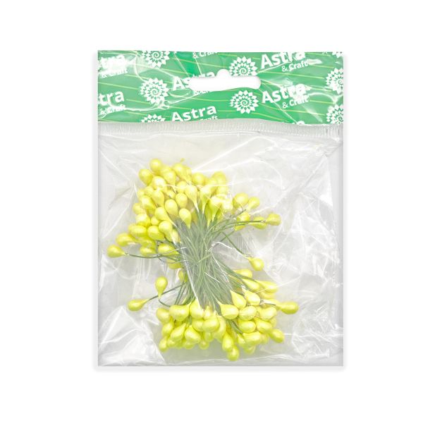 Тычинки для искусственных цветов 0,5х6см (желтый)