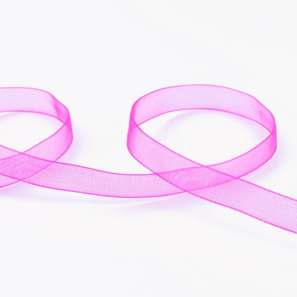 Лента капроновая (органза) 10.0 мм / 5 шт по 5.4 метра, 030 т.розовый, Blitz OR-10