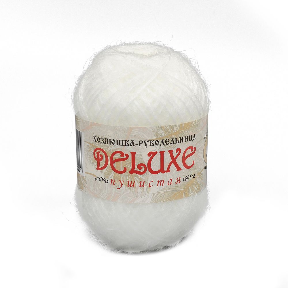 Пряжа DeLuxe / уп.5 мот. по 50 г, 140м, молочная /TOS/
