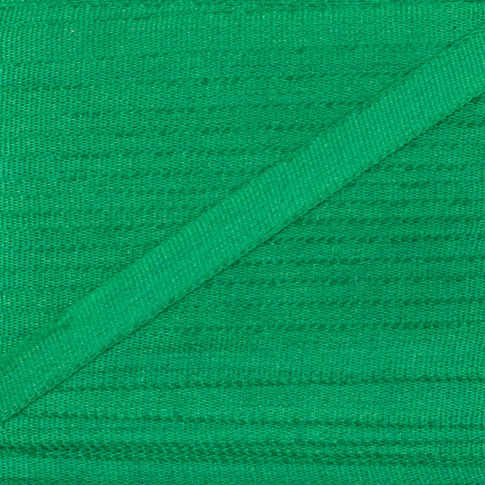 Лента (тесьма) шелковая 4.0 мм / 45.5±0.5 метров, №195 яр. зеленый, Gamma SR-4