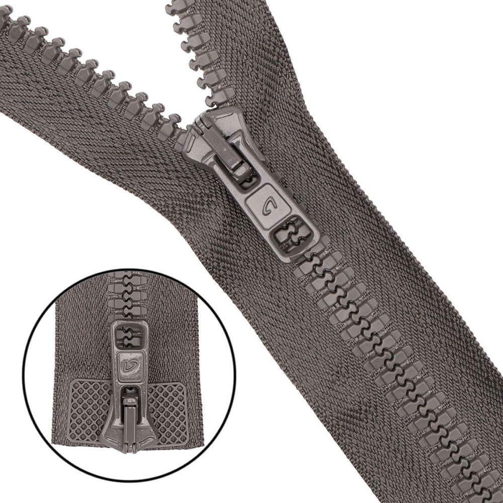 Молния трактор Arta Т6 (6 мм) 2 зам., разъем., 110 см, цв. 196 дым, 5 шт