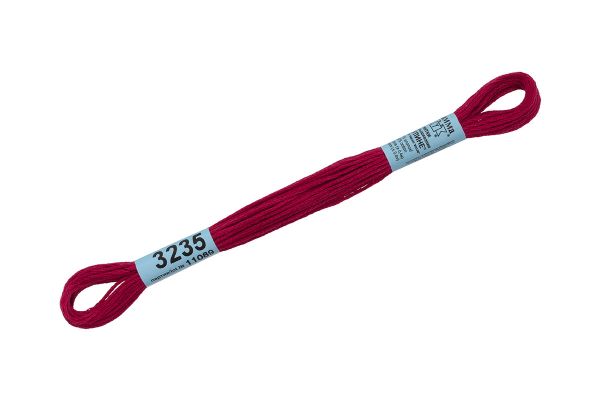 Мулине Gamma 100% хлопок, цв.3235 бордовый, 24 мотка по 8 метров