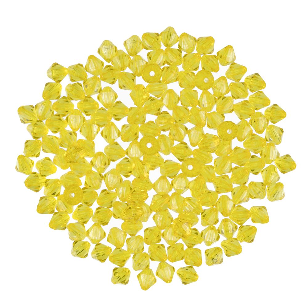 Бусины акрил 7х8 мм, 25 г (155±5 шт), 143 желтый, Zlatka ARO