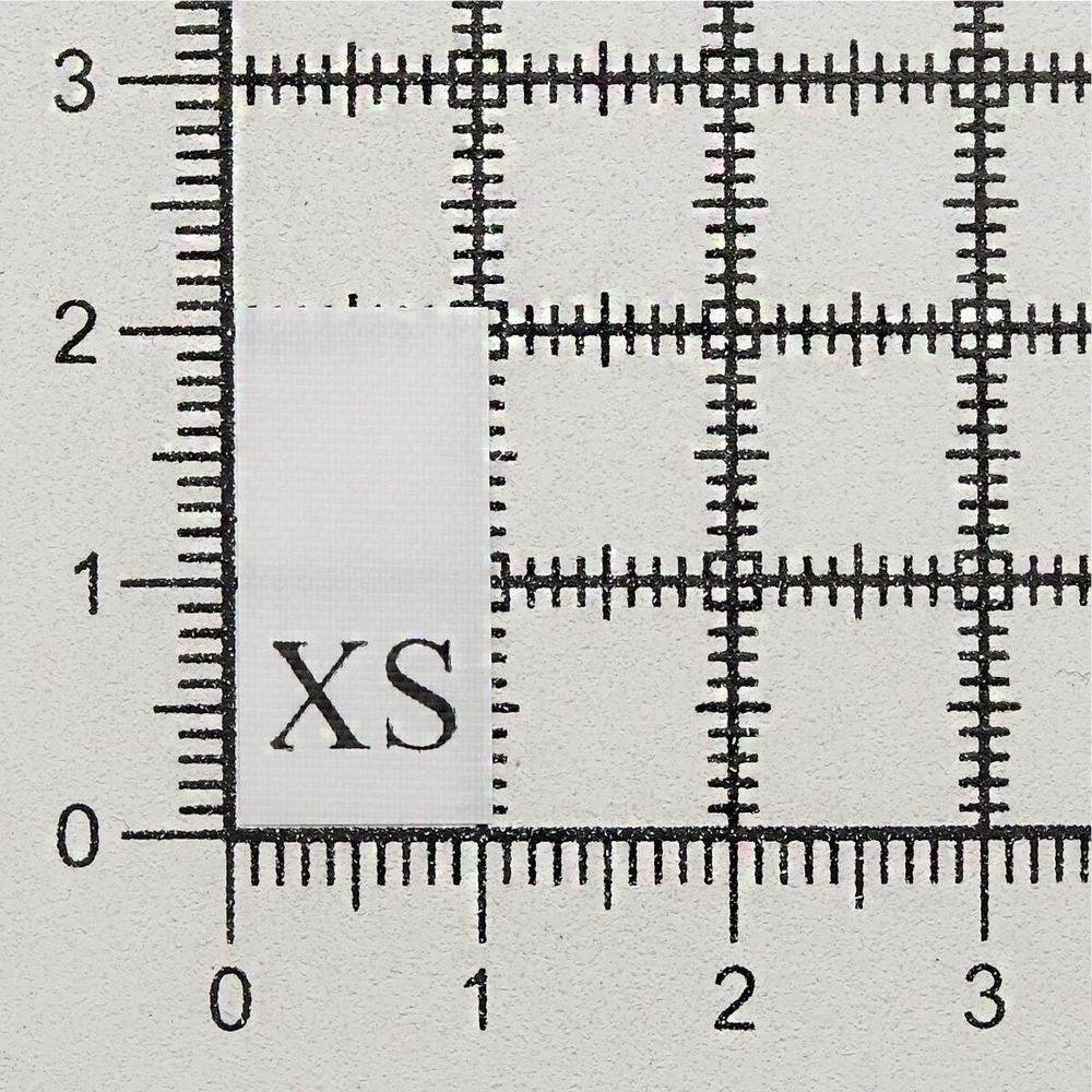 Этикетка-размерник, белый, 10х20 мм, 100 шт, XS