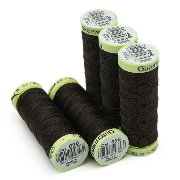Нитки отделочные Gutermann Top Stitch, 30м, 696 т.шоколад, 5 катушек