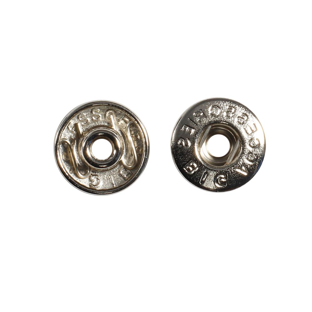 Часть кнопки Альфа (S-образная) ⌀13.5 мм (B-часть), никель 5/15 пруж, 100 шт, BIG