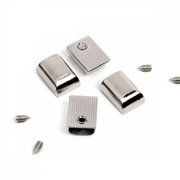 Наконечник для молнии и шнура металл.165185 11х17 мм, (внутр.9х4 мм) цв.никель уп.10 шт