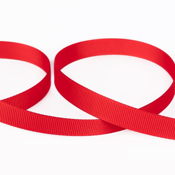 Лента репсовая (в рубчик) 12.0 мм / 45.5 метров, 009 красный мак, Gamma GR-12