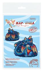 Набор для вышивания нитками МП Студия (Жар-птица), Сумеречный дракон, 12х14 см