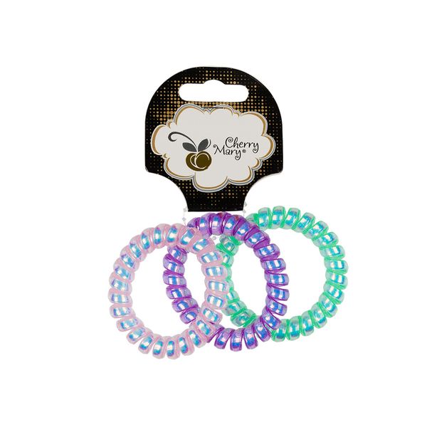 Набор резинок для волос V/R6056, 15 шт (5х3 шт), №01 ассорти, Cherry Mary V/R6056