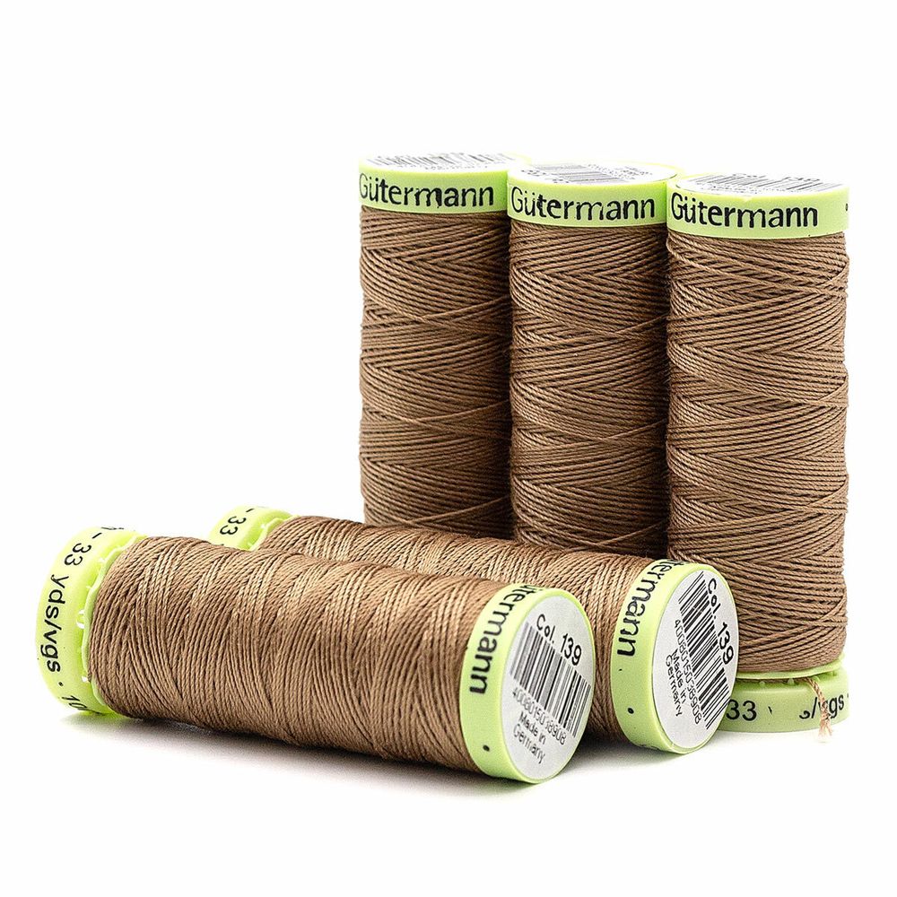 Нитки отделочные Gutermann Top Stitch, 30м, 139 бежево-розовый, 5 катушек