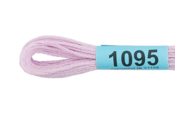 Мулине Gamma 100% хлопок, цв.1095 св.сиреневый, 24 мотка по 8 метров