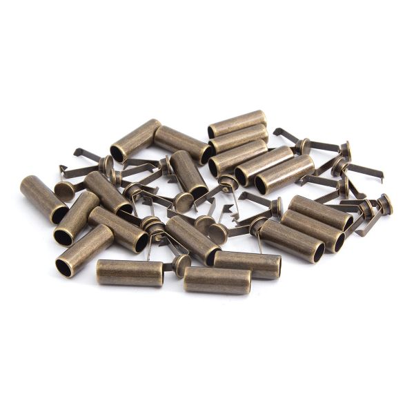 Наконечник для шнура металл 20,7х7 мм, металл, бронза, 6660-0073, 20 шт